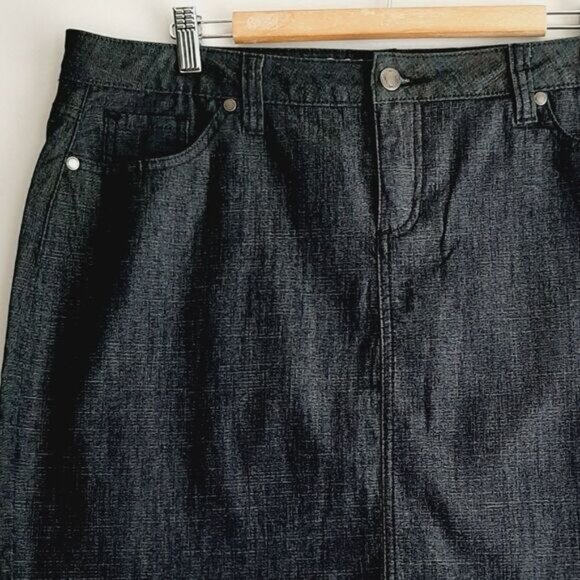 SANTANA JEANS / Blue Jean Short Mini Skirt Classic 5-Pocket Style Sz 16 - Picture 2 of 8